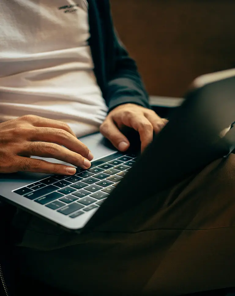 hands on keyboard