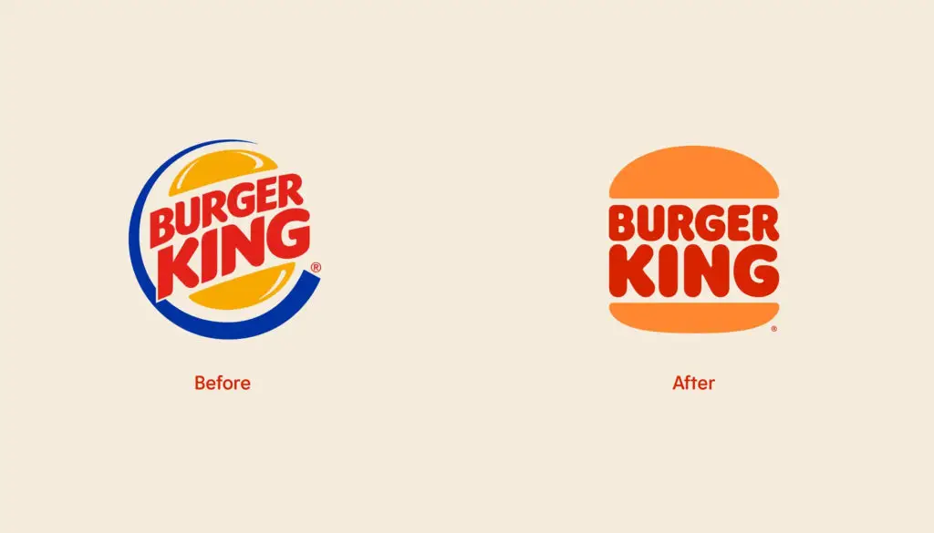 a comparison of a burger king logo