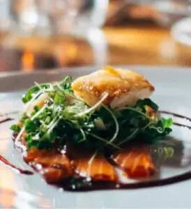 a plate of food on a table