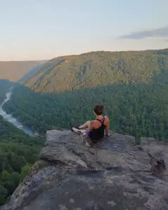 Photo of Krysten on cliffside